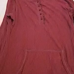 Long sleeve burgundy shirt